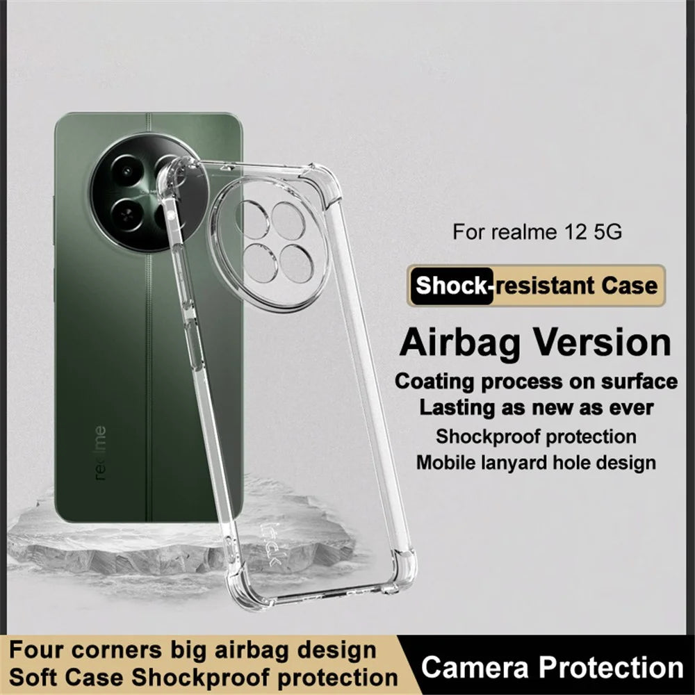 IMAK For Realme 12 5G / 12x 5G / 12x (China) 5G / C65 5G Case Drop-Proof Air Bag TPU Clear Cell Phone Shell - 2