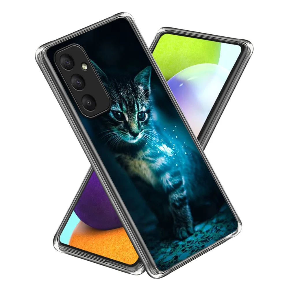 For Samsung Galaxy A55 5G Slim Case Pattern Printing Shockproof TPU Phone Cover - Style H - 1