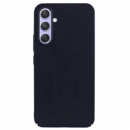 For Samsung Galaxy A34 5G Rubberized Back Case Skin-Touch PC Cell Phone Cover - Black - 1