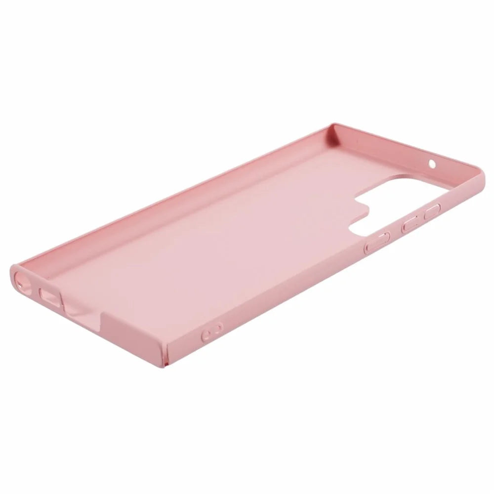 For Samsung Galaxy S24 Ultra Cell Phone Cover Skin-Touch Rubberized PC Phone Protective Shell - Pink - 5
