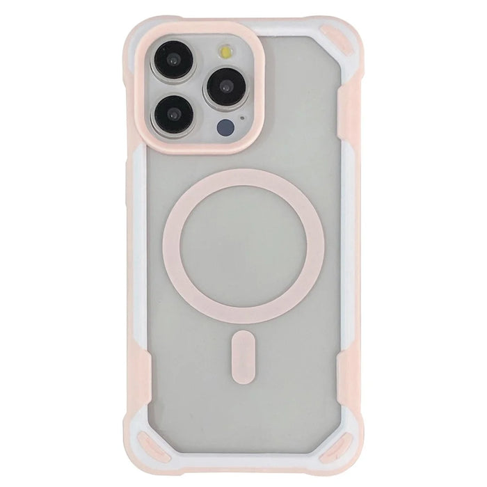 Magnetic Phone Case for iPhone 14 Pro Max Compatible with MagSafe TPU+Acrylic Phone Cover - Pink - 1