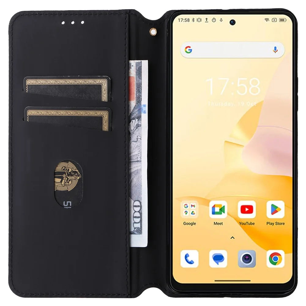 For Blackview Shark 8 / Oscal Tiger 12 Leather Case Rhombus Wallet Stand Flip Phone Cover - Silver - 2