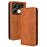 For Infinix Note 40 X6853 Leather Case Magnetic Closing Wallet Phone Cover - Brown - 1