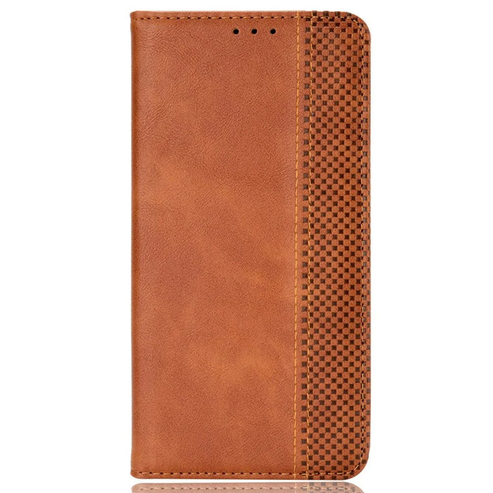 For Infinix Note 40 X6853 Leather Case Magnetic Closing Wallet Phone Cover - Brown - 6