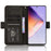 For Infinix Note 40 X6853 Case Shock-Absorbent Leather Phone Shell with Multiple Card Slots - Black - 3