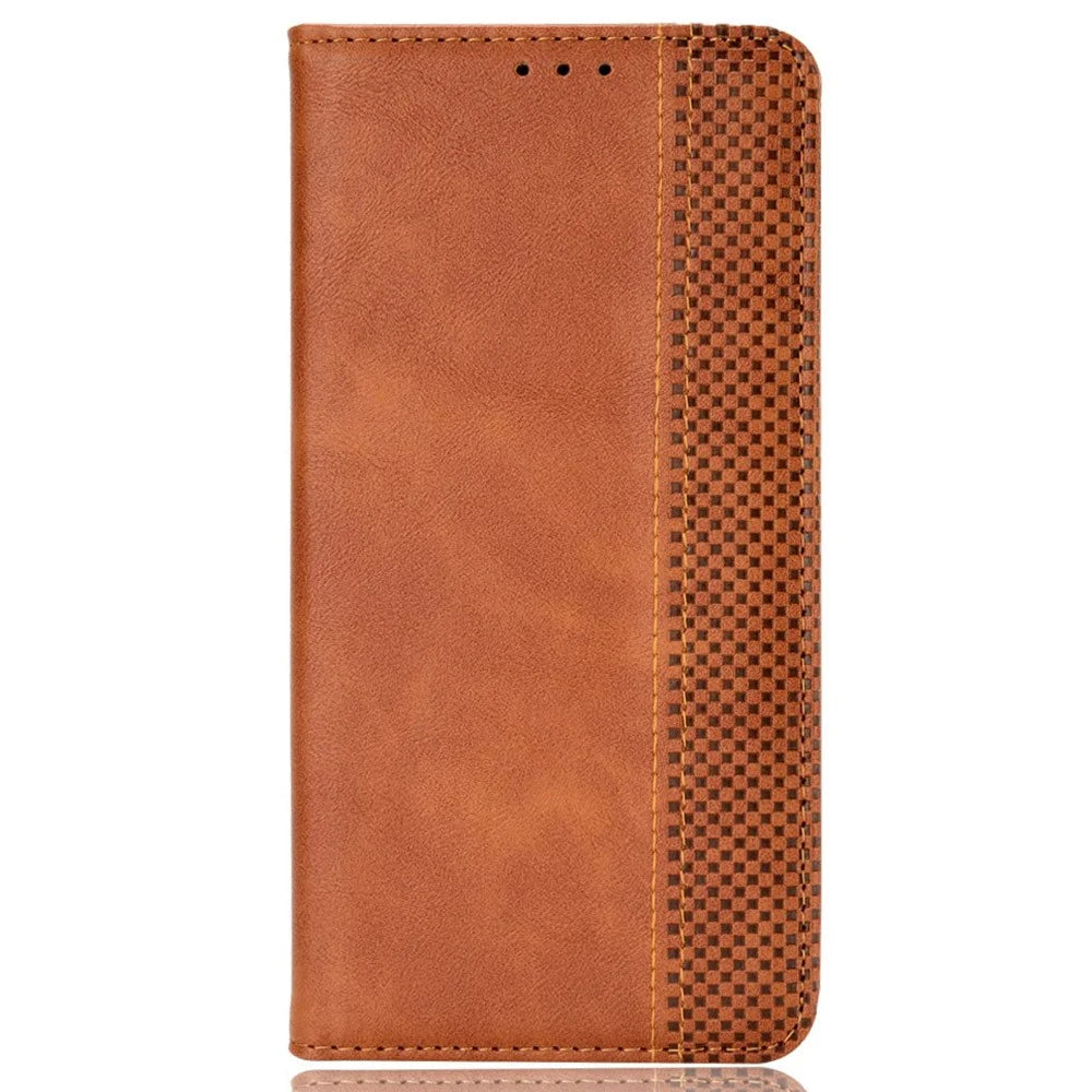 For TECNO Camon 30 4G CL6 / 5G CL7 Case Wallet PU Leather Flip Phone Stand Cover - Brown - 6
