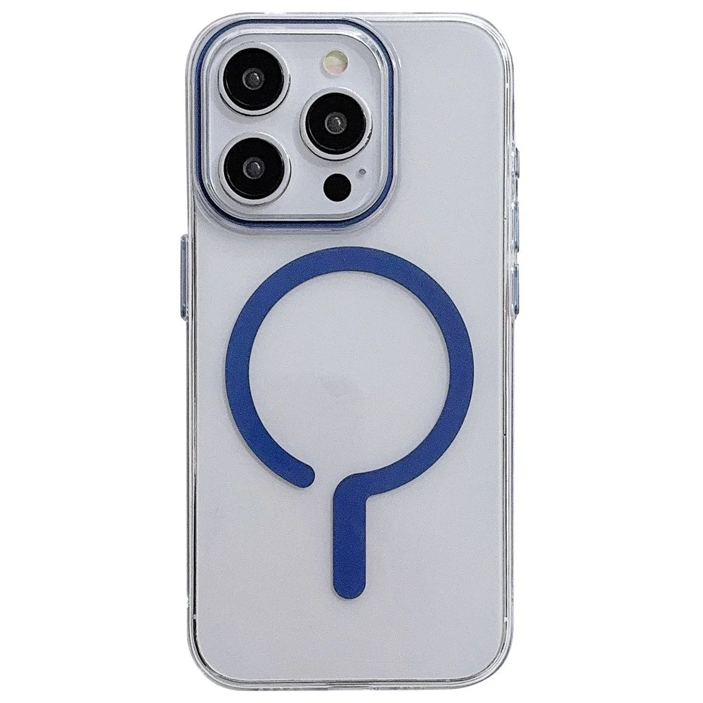 For iPhone 14 Pro Case Compatible with MagSafe TPU+PC Drop Protection Cell Phone Cover - Sapphire - 1