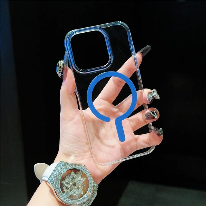 For iPhone 14 Pro Case Compatible with MagSafe TPU+PC Drop Protection Cell Phone Cover - Sapphire - 2