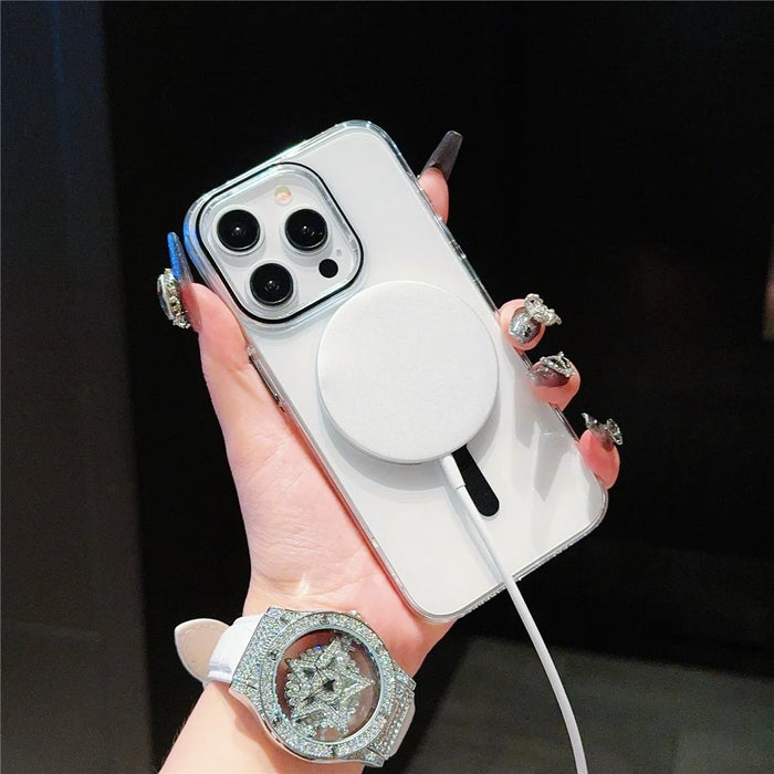 For iPhone 14 Pro Case Compatible with MagSafe TPU+PC Drop Protection Cell Phone Cover - Sapphire - 3