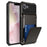 For iPhone 17e / 16e Phone Cover PC+TPU Dual Layer Back Case with Card Holder - Black - 1