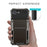 For iPhone 17e / 16e Phone Cover PC+TPU Dual Layer Back Case with Card Holder - Black - 3