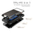 For iPhone 17e / 16e Phone Cover PC+TPU Dual Layer Back Case with Card Holder - Black - 5
