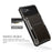 For iPhone 17e / 16e Phone Cover PC+TPU Dual Layer Back Case with Card Holder - Black - 7