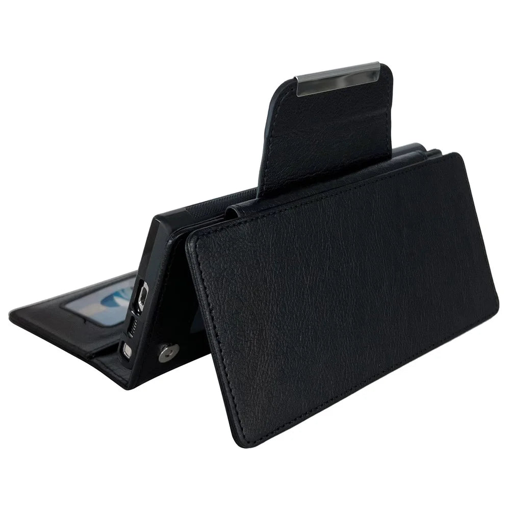 For Google Pixel 9 / Pixel 9 Pro Wallet Case Detachable 2-in-1 Design Leather Phone Stand Cover - Black - 5