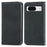 For Google Pixel 8a Book Style Flip Case PU Leather Skin-touch Phone Cover - Black - 1
