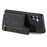 D15 For Samsung Galaxy A55 5G Case Retro Leather+TPU Zipper Pocket Kickstand Back Cover - Black - 2