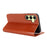 For Samsung Galaxy A35 5G Case Crazy Horse Texture Split Leather Stand Phone Cover - Light Brown - 4