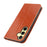 For Samsung Galaxy A35 5G Case Crazy Horse Texture Split Leather Stand Phone Cover - Light Brown - 6