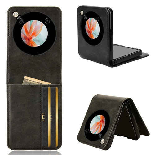 For ZTE Libero Flip Wallet Case Shockproof Leather Phone Cover - Black - 1