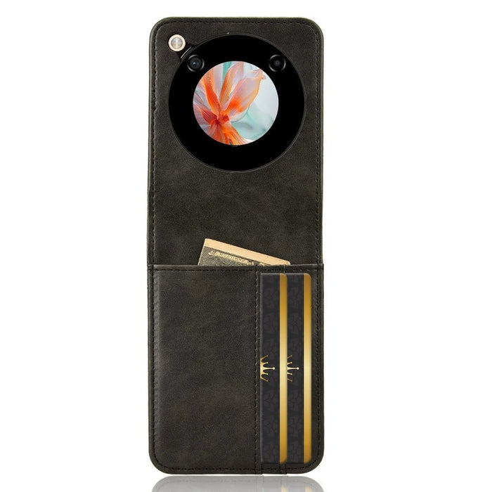 For ZTE Libero Flip Wallet Case Shockproof Leather Phone Cover - Black - 2