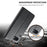 LC.IMEEKE For iPhone 17e / 16e Case Calf Texture Magnetic Clasp Stand Phone Cover - Black - 5
