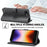 LC.IMEEKE For iPhone 17e / 16e Case Calf Texture Magnetic Clasp Stand Phone Cover - Black - 7