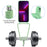 For iPhone 15 Pro Card Slot Case Liquid Silicone Phone Cover with Long Strap - Green - 4