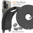 For iPhone 13 Pro Max Liquid Silicone Case Card Holder Phone Cover with Shoulder Strap - Black - 7