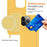 For iPhone 14 Pro Max Case Card Slot Liquid Silicone Phone Shell with Lanyard - Yellow - 5