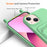 For iPhone 13 Case Liquid Silicone Back Card Holder Phone Cover with Neck Strap - Green - 6