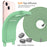For iPhone 13 Case Liquid Silicone Back Card Holder Phone Cover with Neck Strap - Green - 7