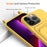 For iPhone 13 Pro Card Slot Case Liquid Silicone Phone Protector with Lanyard - Yellow - 6
