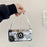For iPhone 14 Plus Electroplating Phone Cases Camera Shaped TPU Phone Cover with Leather Strap - 2