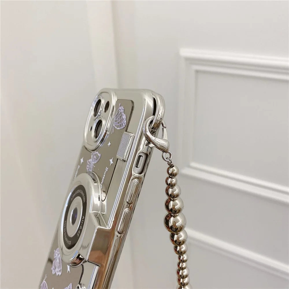 For iPhone 14 Cases Camera Shaped Electroplating TPU Phone Cover Mobile Accessories   - Butterfly - 5