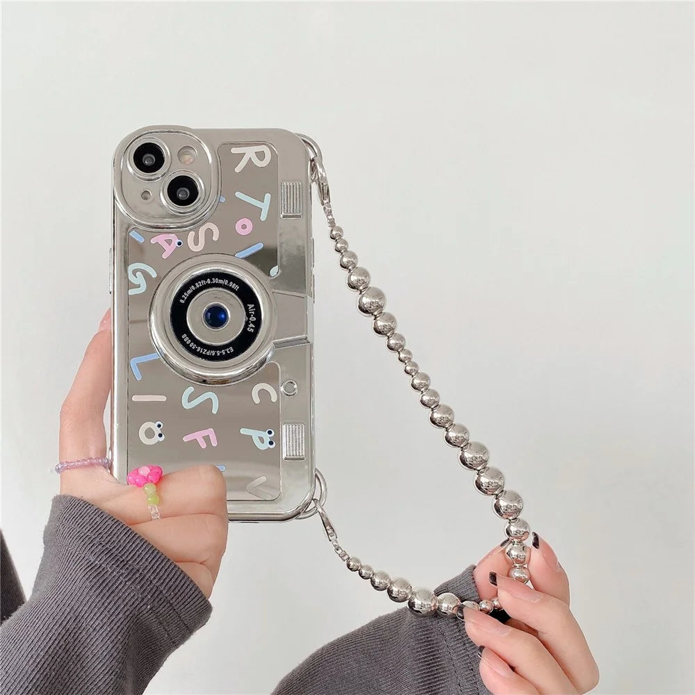 For iPhone 14 Electroplating Cases Soft TPU Phone Shell English Letter Printing - 3