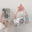 For iPhone 14 Plus Electroplating Cover Flower Pattern Camera Design TPU Phone Case with Tote Strap - Pink Flower - 7