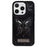 For iPhone 13 Pro TPU Cover Matte Butterfly Design PC Kickstand Cell Phone Shell - Black - 1