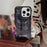 For iPhone 13 Pro TPU Cover Matte Butterfly Design PC Kickstand Cell Phone Shell - Black - 3