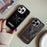 For iPhone 13 Pro TPU Cover Matte Butterfly Design PC Kickstand Cell Phone Shell - Black - 6