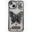 For iPhone 13 / 14 Phone Shell Electroplated Soft TPU Kickstand Phone Cover Butterfly Shape Design - Black - 1