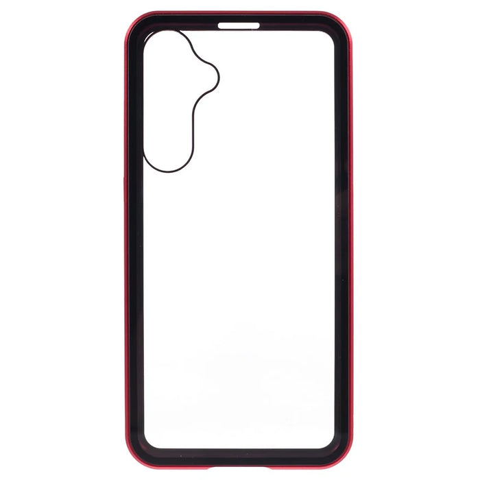 For Samsung Galaxy A15 5G Full Body Case Magnetic Tempered Glass Double-Sided Phone Case - Red - 2