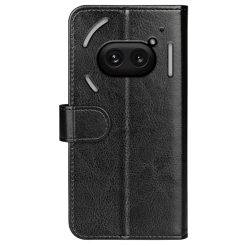 For Nothing Phone (2a) Plus / Phone (2a) Case Crazy Horse Texture PU Leather+TPU Flip Phone Cover - Black - 7