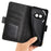 For Nothing Phone (2a) Plus / Phone (2a) Case Leather Adjustable Stand Smart Phone Cover with Dual Magnetic Clasp - Black - 5