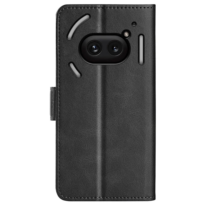 For Nothing Phone (2a) Plus / Phone (2a) Case Leather Adjustable Stand Smart Phone Cover with Dual Magnetic Clasp - Black - 7