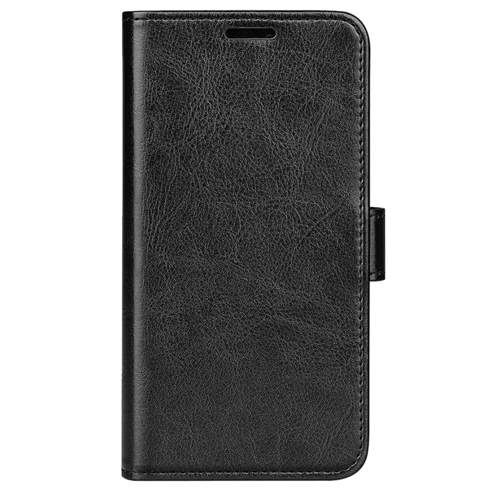For Sony Xperia 1 VI Case Crazy Horse Texture PU Leather Stand Magnetic Protect Phone Cover - Black - 6