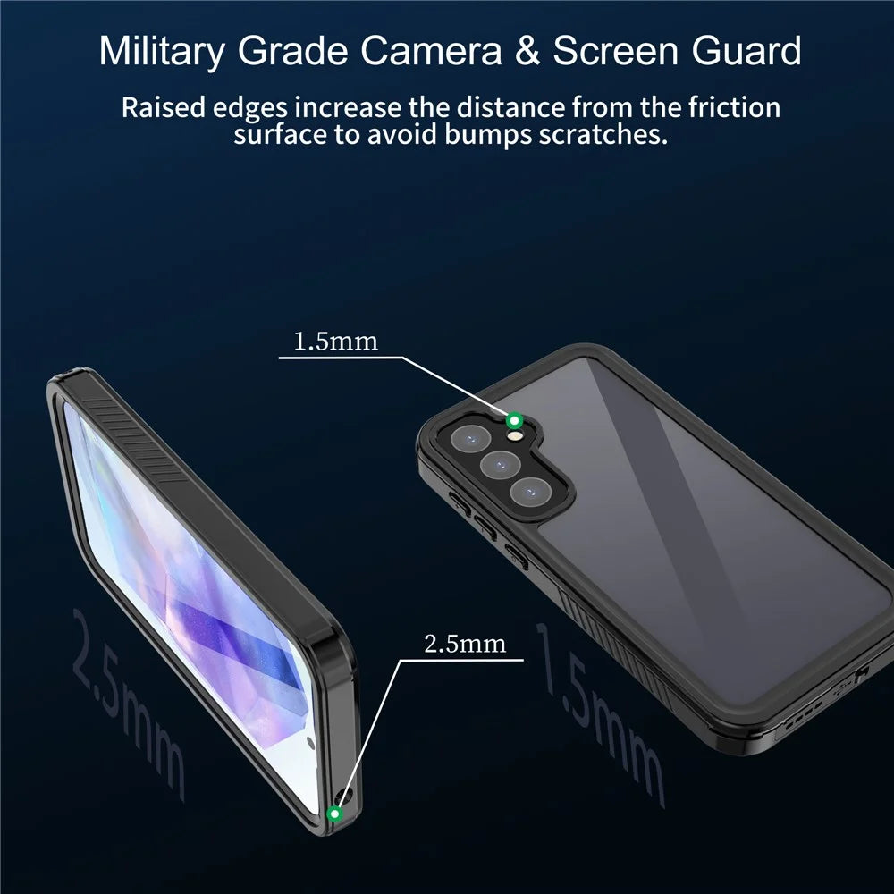 REDPEPPER FS Series For Samsung Galaxy A55 5G   Phone Case IP68 Waterproof Shell Clear Back Panel Phone Cover - 6