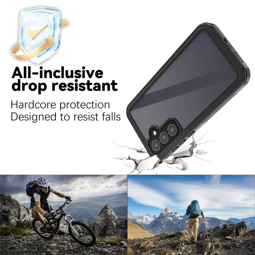 REDPEPPER FS Series For Samsung Galaxy A55 5G   Phone Case IP68 Waterproof Shell Clear Back Panel Phone Cover - 7