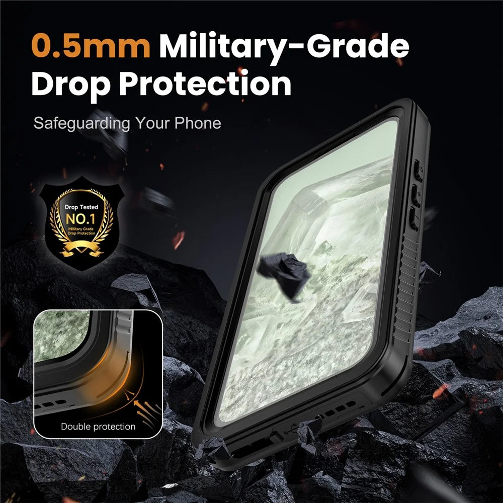 REDPEPPER FS Series For Google Pixel 8a IP68 Waterproof Case Clear Back Panel Cell Phone Cover - 4