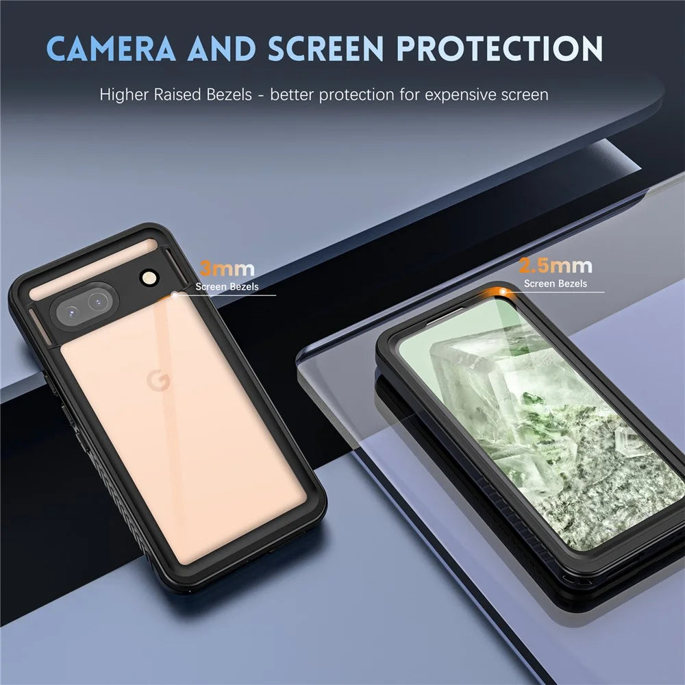 REDPEPPER FS Series For Google Pixel 8a IP68 Waterproof Case Clear Back Panel Cell Phone Cover - 6