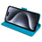 For iPhone 15 Pro Max Wallet Case Butterfly Flower Leather Phone Cover - Blue - 3